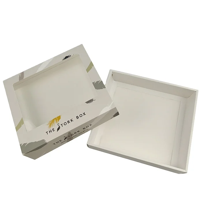 SENCAI New Design Custom Printed Baby Blanket Packaging Gift Paper Boxes with PVC Window