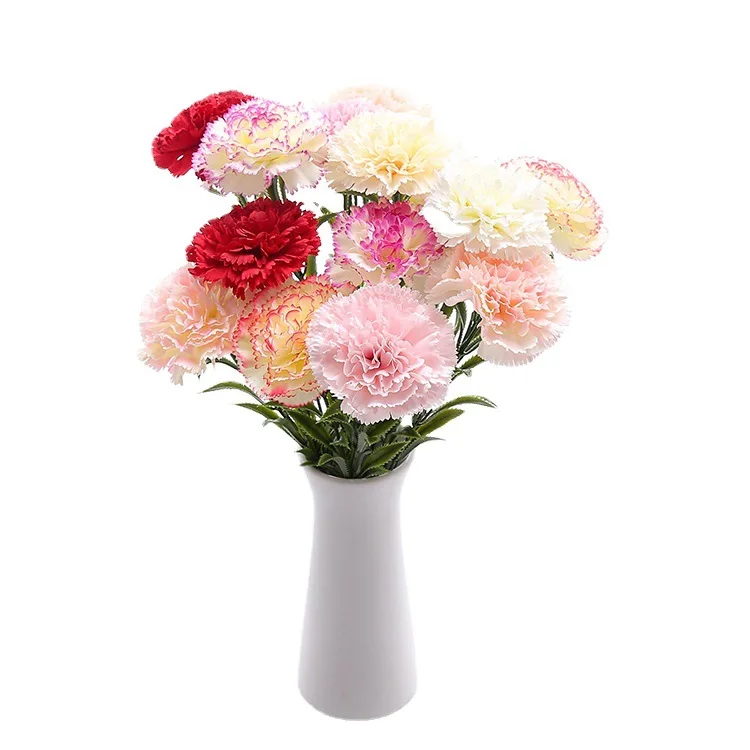 High Quality Single Stem Silk Carnations Artificial Flower Carnation ...