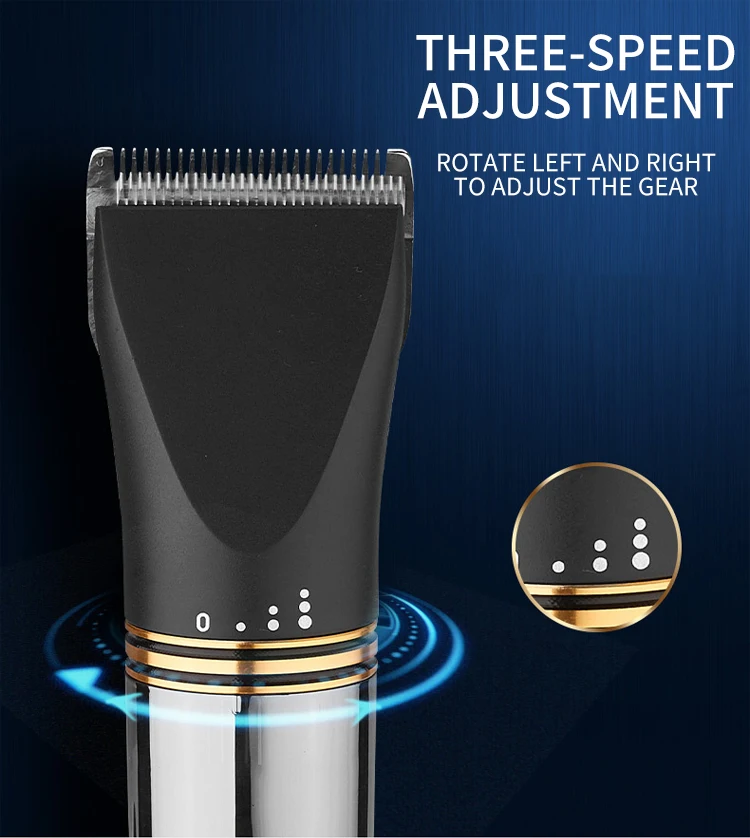 Amazon Lcd Display Ceramic Movable Cutter Head And Titanium Fixed Cutter Head Cordless Rechargeable Hair Clippers