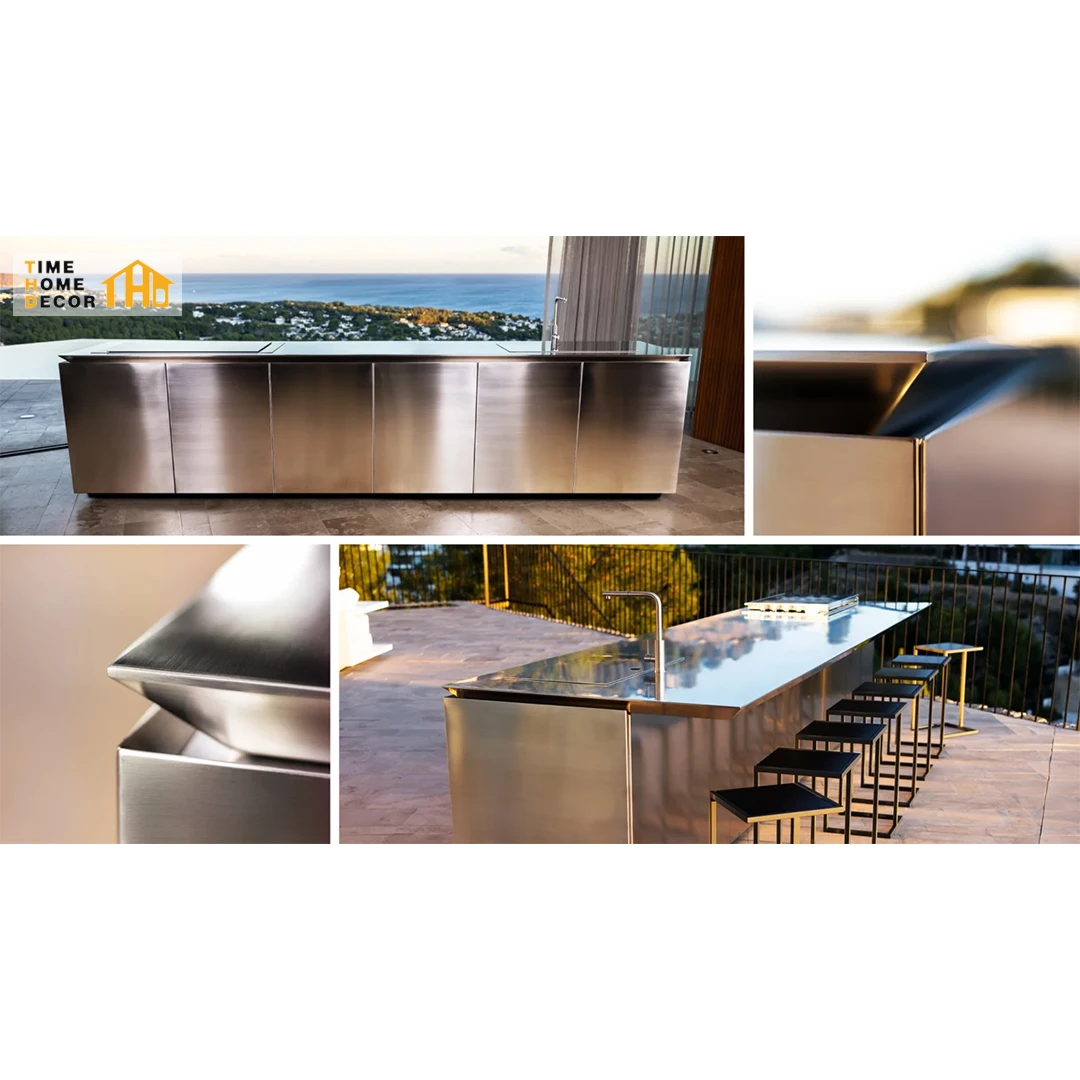Custom Modular Outdoor Kitchen Garden State Stainless Steel Outdoor Bbq ...
