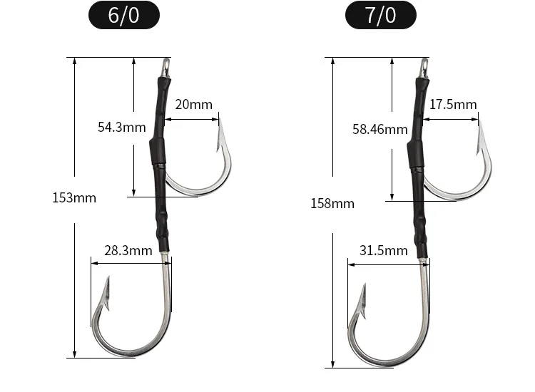 7691ss Super Strong Stainless Steel Chunking Trolling Southern Tuna Rigged  Double Saltwater Fishing Hooks - Buy Catfish Tuna Marlin Fishing