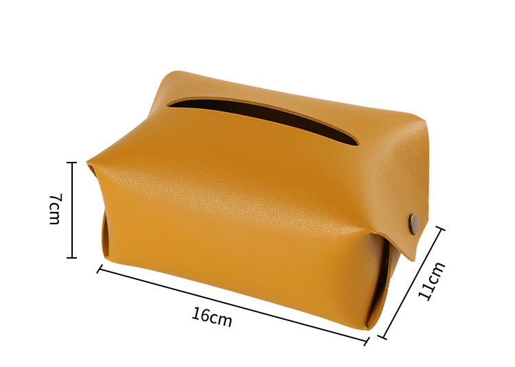 Домашний Декоративный чехол из искусственной кожи для бумажных салфеток, прямоугольный чехол для бумажных салфеток