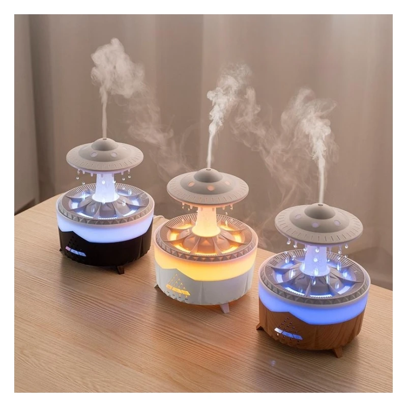 New Arrival Cloud Rain Drop Humidifiers Noiseless Portable Water Drip Aromatherapy Diffuser Humidifier for Home