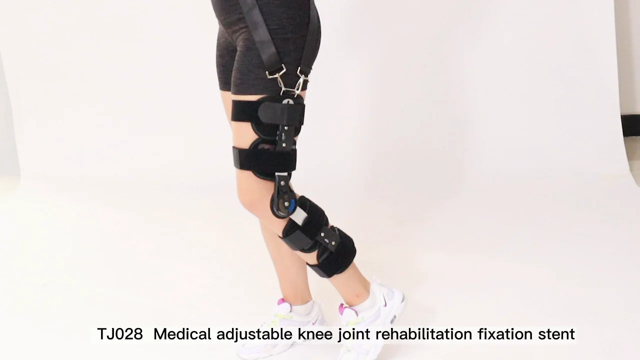 Hinged Knee Immobilizer Adjustable Orthopedic Leg Brace Knee Brace With