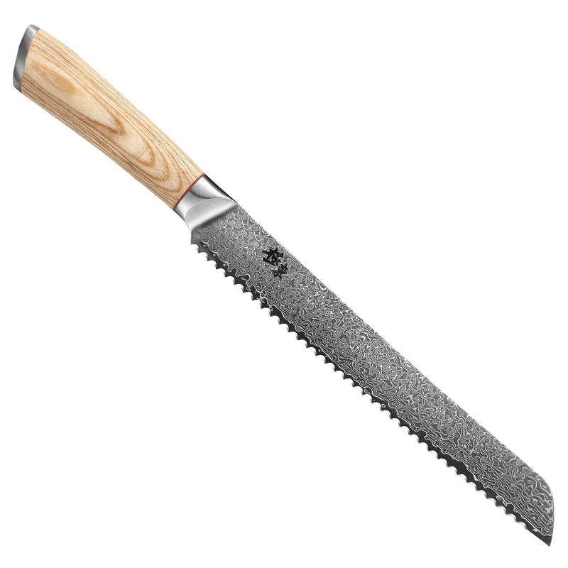 High-end Kitchen Gift 67 Layer Damascus Steel Chef Knife Set with Wooden Handle 12pcs Cooking Knife Kit
