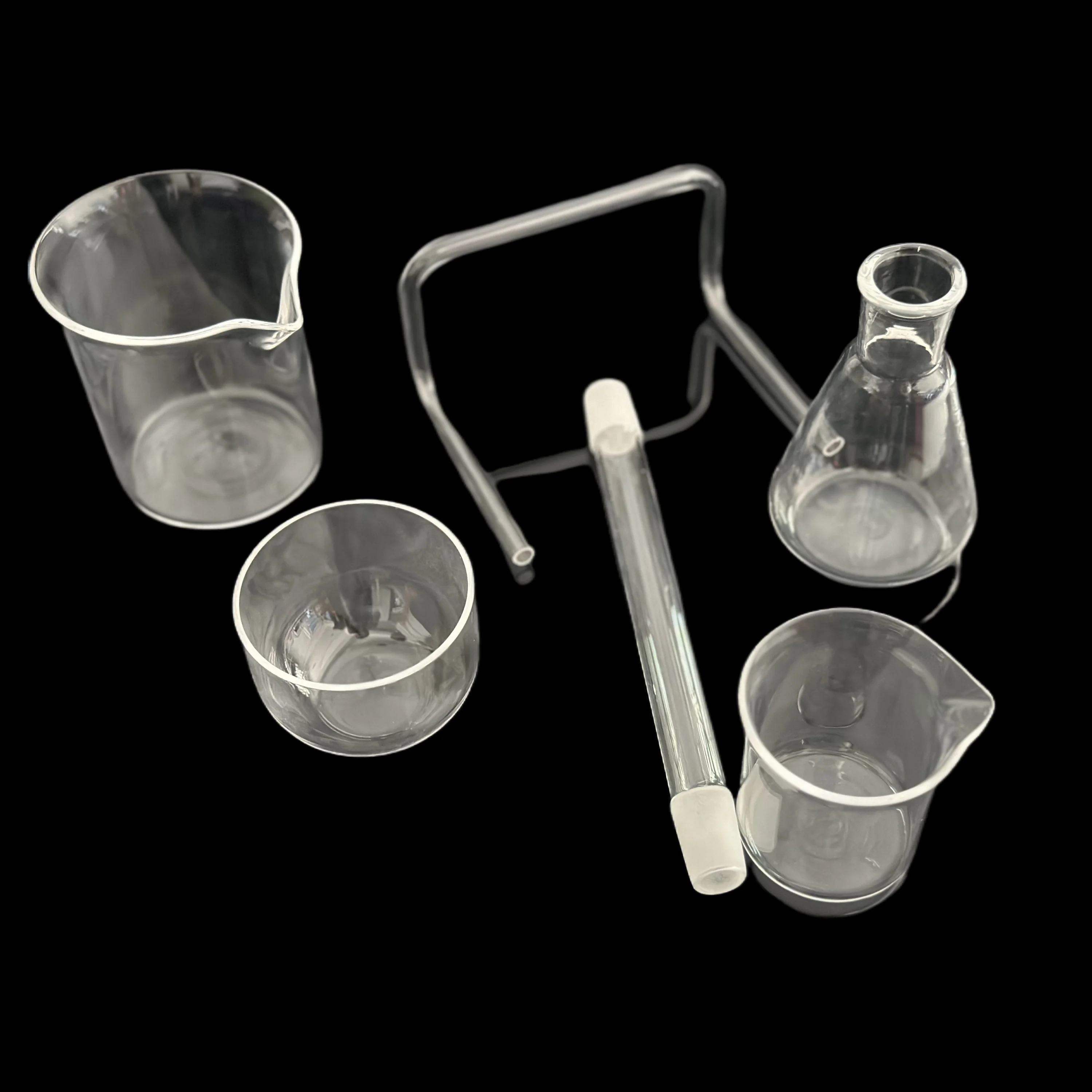 Lab Distillation Round Bottom Glass Boiling Flask Quartz Products For