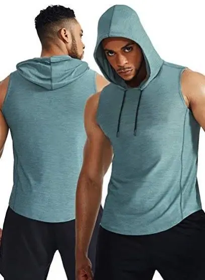 JL Hot Summer Mens Workout Sleeveless Vest Muscle Tank Tops Solid Color Quick Dry Dark Gray Gym Tank Top Men