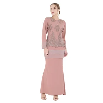 SIPO Turkish Two Piece Set Muslimah Baju Raya Islamic Fall Clothing Maxi Dress Muslim Women Baju Kurung For Ladies