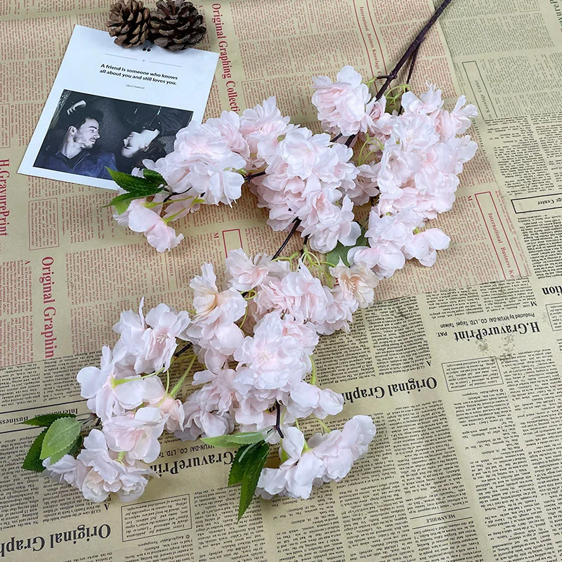 High Quality Artificial Sakura Flower Branch Oriental Cherry Blossom