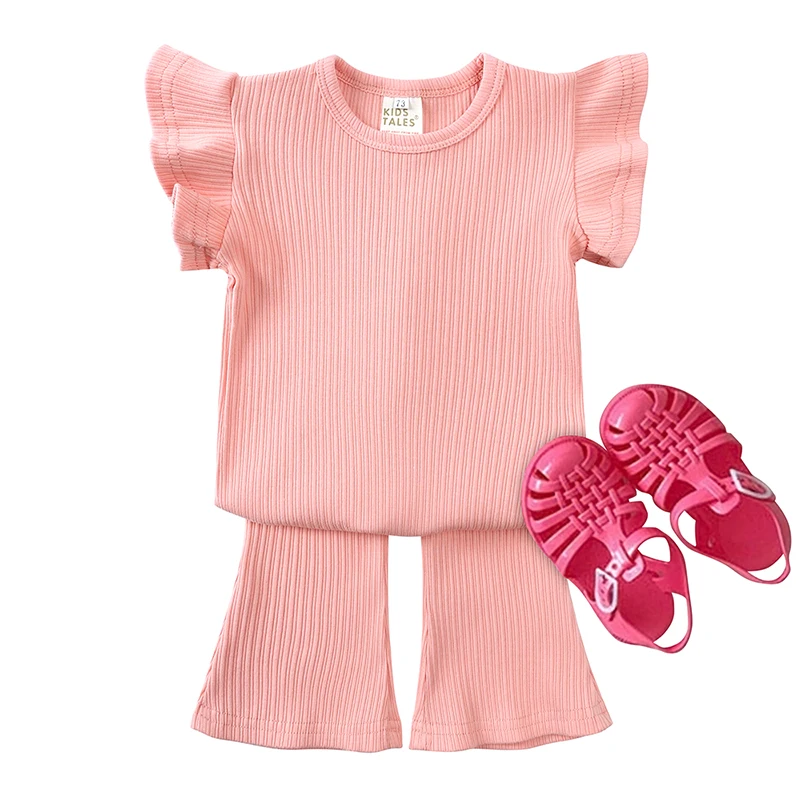 Kids Girl Cotton Pajamas Summer Custom Kids Clothing Sets Children