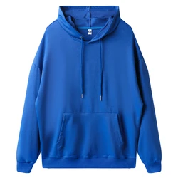 Men women same style twill drop shoulders 100%  Refined cotton wholesale sweatshirt hoodie