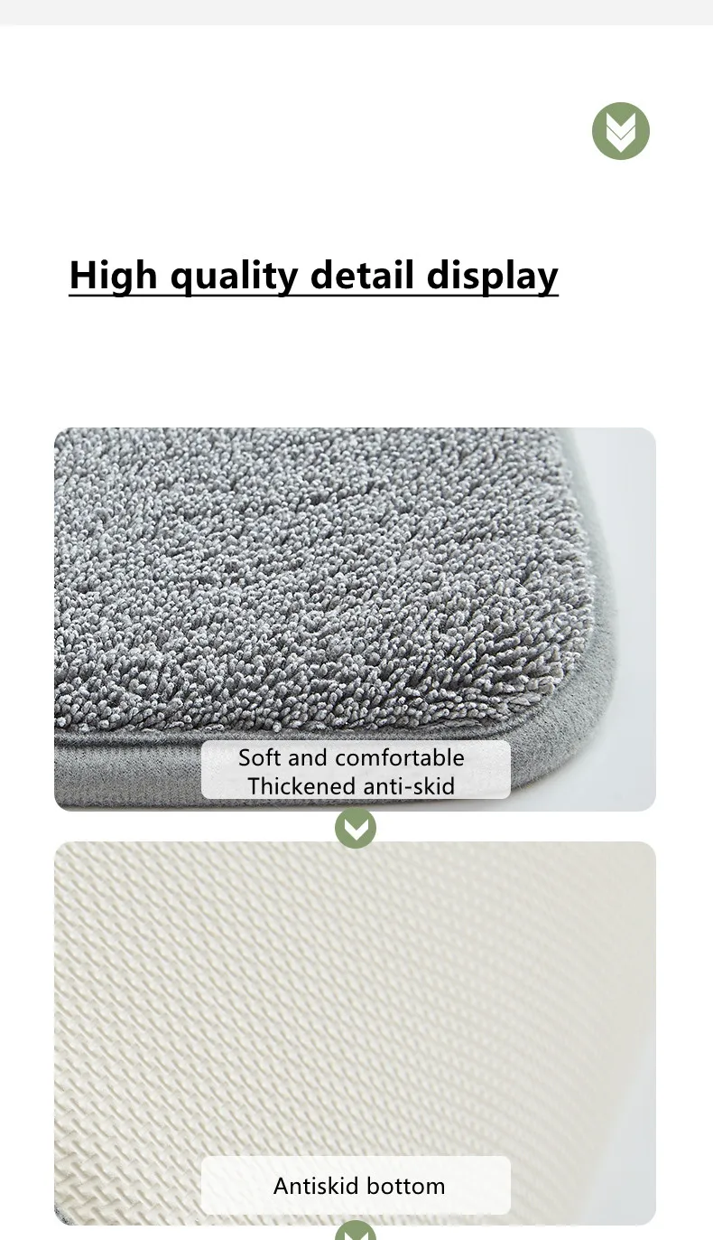  Super Absorbent Water Fast Dry 100% polyester Flooring Rug Non-slip Carpet Bath Play Rubber Door Mat manufacture