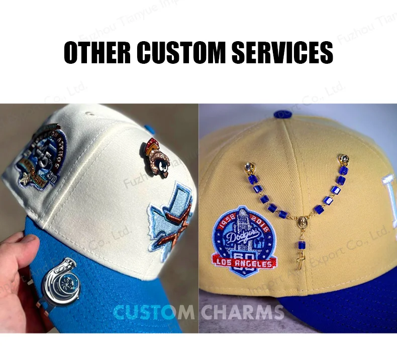 Custom Fitted Flat Cap Closed Back Closure Snapback Hat Custom Logo 3d