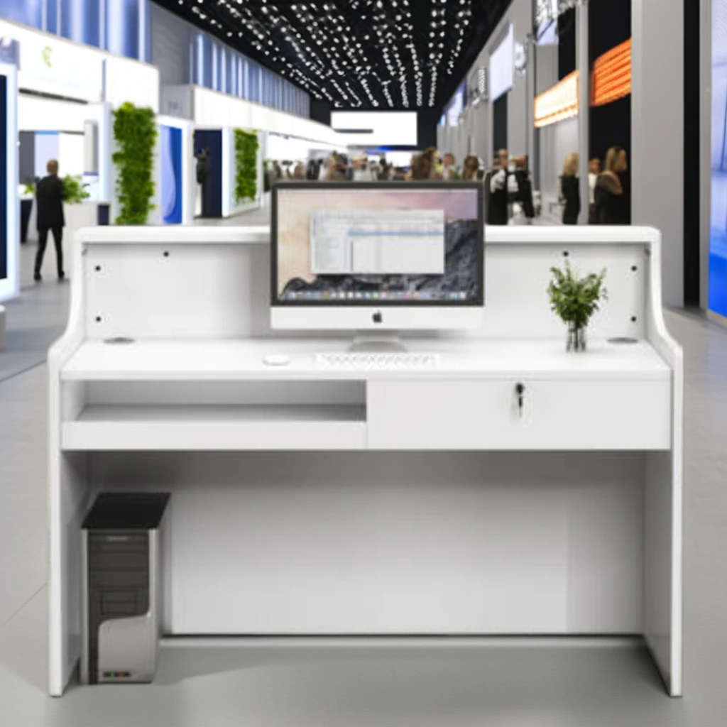 2025 Custom Modern Simple Bar Reception Small Store Front Desk Cash Register Baking Paint Beauty Small Salon Consultation Desk