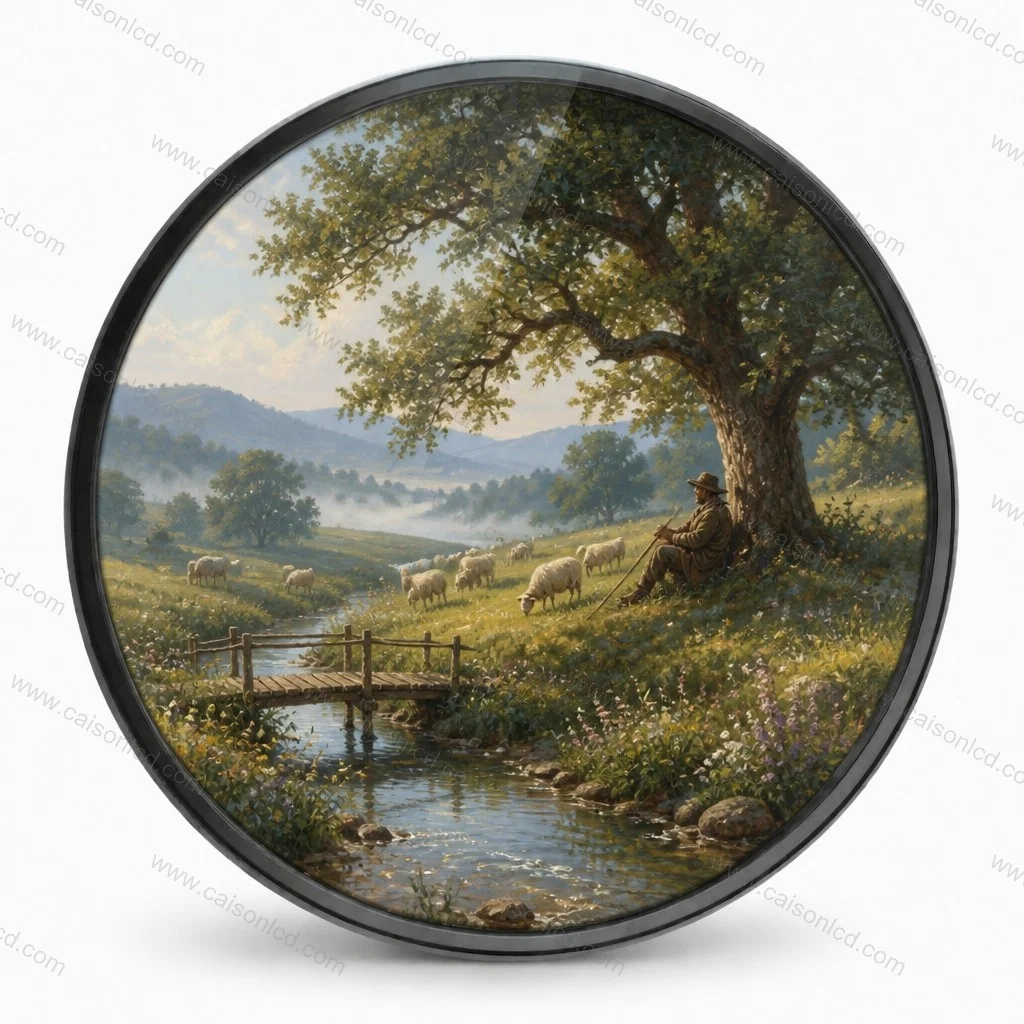BOE 23.6 Inch Round LCD Display DV236FBM-N00 1280x1280 Brightness 1500 Cd/m2 Lcd Panel Digital Signage Circular Display