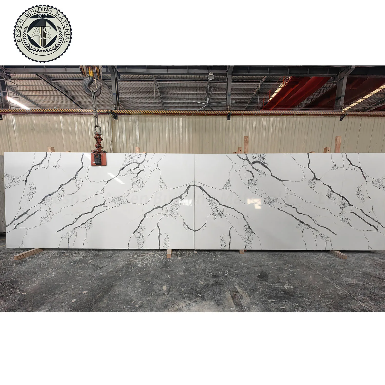 3200*1600 mm Engineered Quartz Stone Kitchen Countertop 20mm 30mm  Artificial Calacatta Quartz Stone