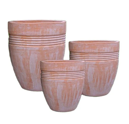European Style Medium Frost-Proof Terracotta Planter Ceramic Flower Pot with Hanging Design for Garden or Room