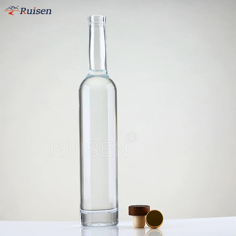 Nice 500ml 750ml  Clear Round Shaped Wine Glass Bottle Water Glass Bottle