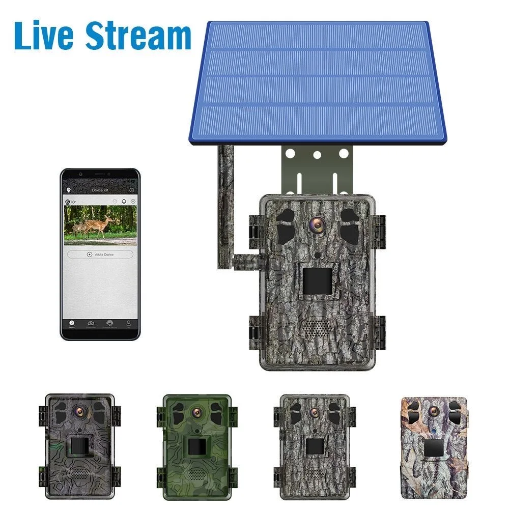 Ucon 4G LTE Wireless Trail Camera With Night Vision, Solar Panel, And Camouflage Design For Hunting - View #5