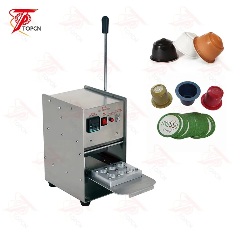 Powder Packing Machine K Cup Coffee Capsules Sealer Small Manual Semi Automatic Coffee Capsule Heat Sealing Machine