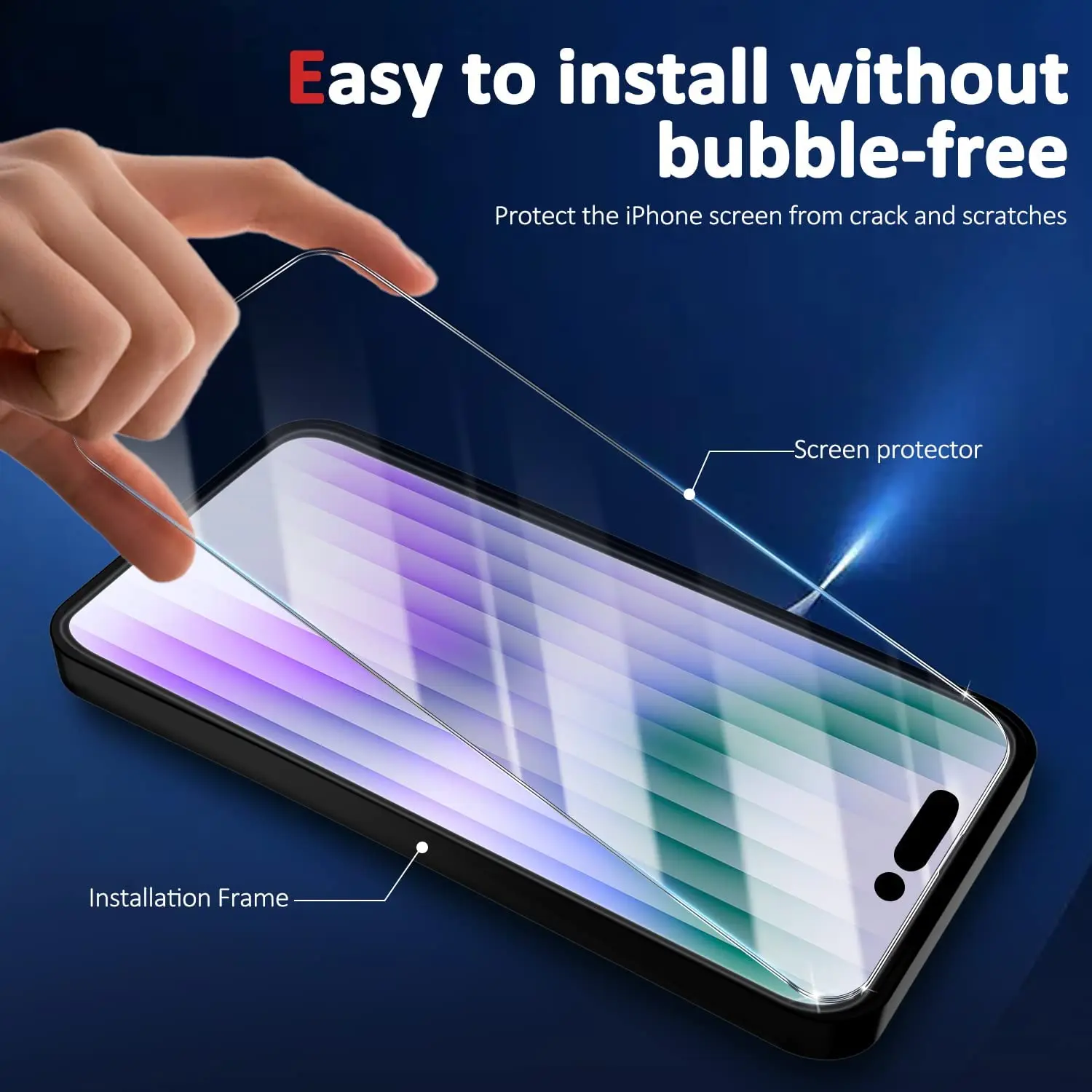 2.5d прозрачное устойчивое к царапинам закаленное стекло для защиты экрана iPhone 14 Pro