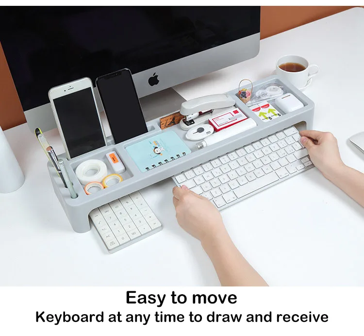 Memo Rack Office Desk Stationary Holders Memo Tray Table Shelf Keyboard Rack ...