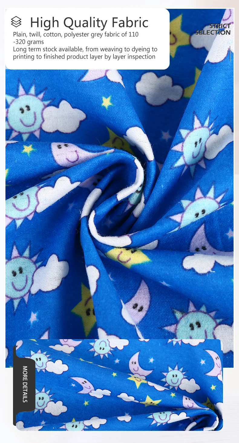 Stock Lot 43/44" Flannelette 150gsm Printed 100 Cotton Flannel Fabrics