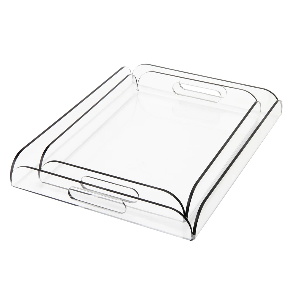 Customize Clear Rectangular Acrylic Fruit Trays