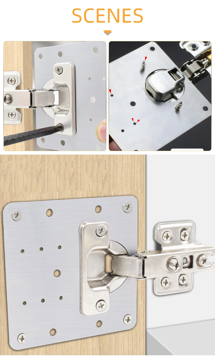 Hoone Hinge Metal Plate Zinc Plated Continues Hinge Concealed
