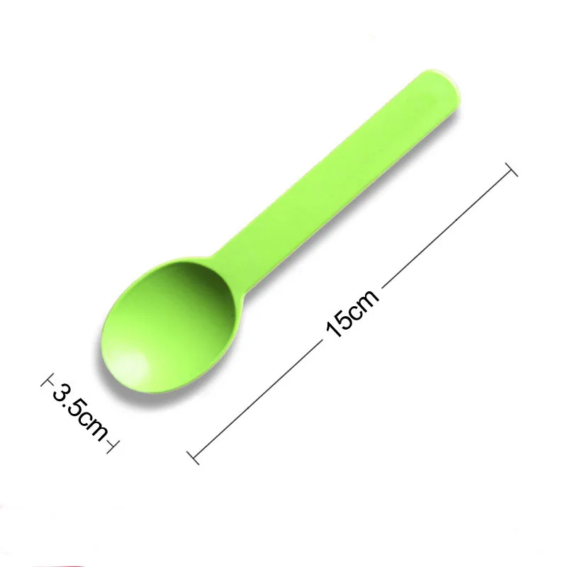 Disposable ice cream spoon ,long handle yogurt spoon ,thickened corn starch spoon factory