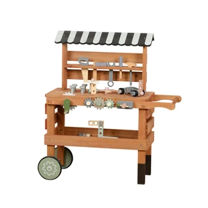 Premium Wooden Kids Workbench Toy with Realistic Tools for Pretend Play and Early Childhood Skill Development