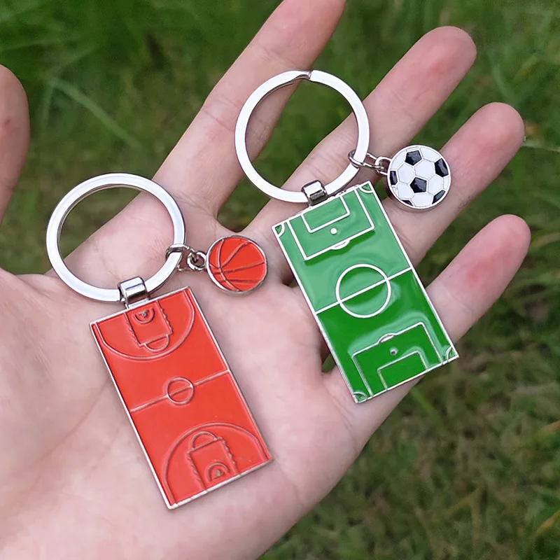 Funny Enamel Team Memorabilia Football Field Key Chain Pendant ...