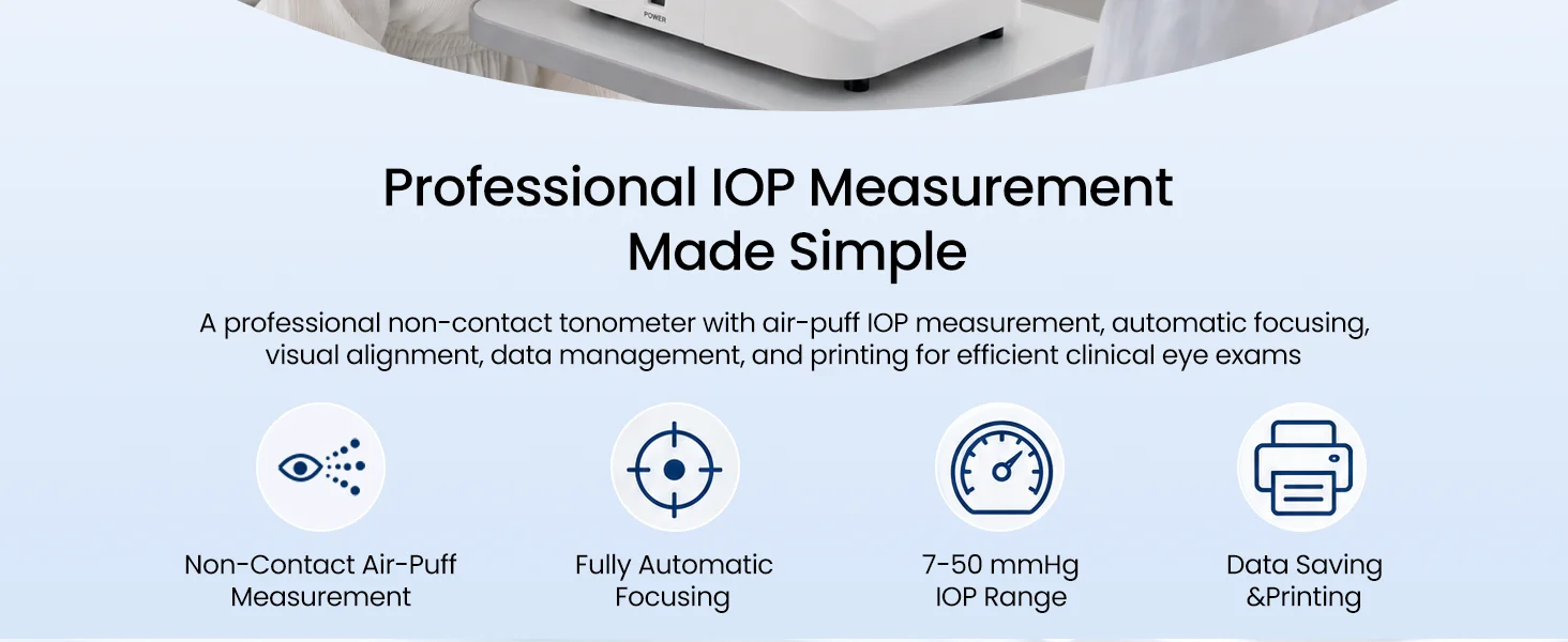 Tonometer SK-5000B Automatic Digital Eye Pressure Measuring Ophthalmic Non-contact Air Puff Tonometer with Cornea Thickness