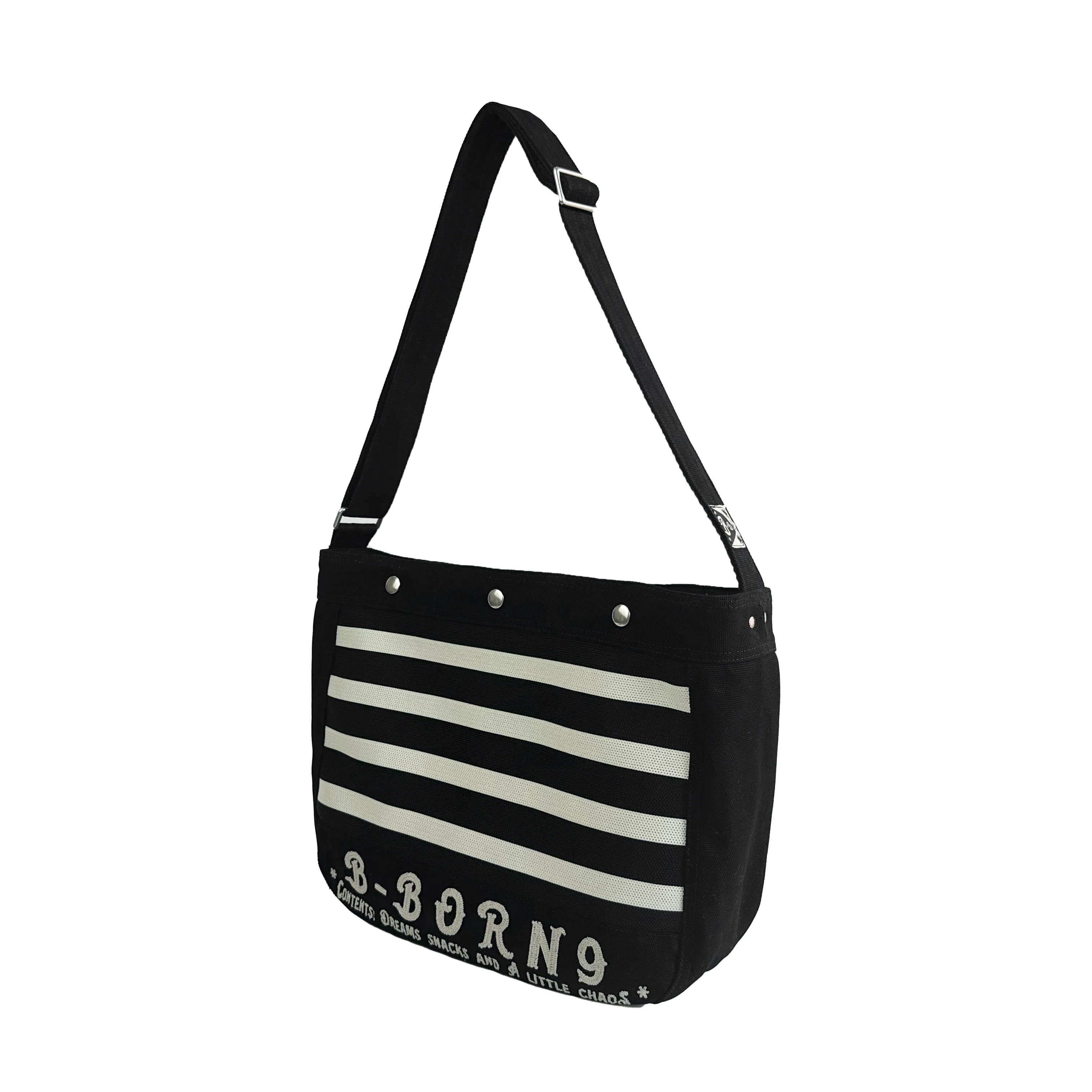 Heavy Duty Canvas Tote Bag Big Embroidered Church Design with Thick Shoulder Strap Shopping Bag Open Closure