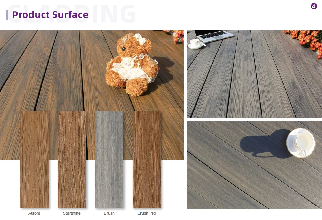 Good Factory Price 3d Embossing Surface Wpc Composite Decking