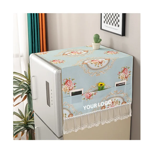 Waterproof Refrigerator Dust Cover With Pocket Storage Bag Washing Machine Dustproof Hanging Bag Storage Bag