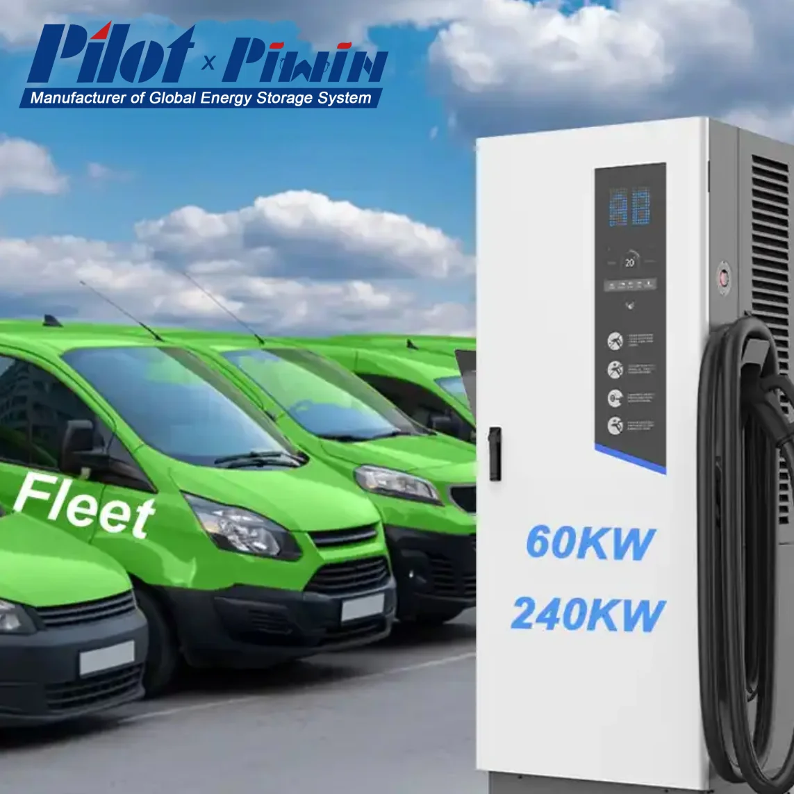 PIWN 120kw Dc Fast Electric Vehicle Bus Charger 50 kw With Chademo Station De Recharge Dc Rapid Charge 250kw