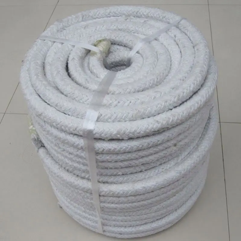 Высокотемпературная плетеная керамическая волоконная упаковочная веревка для уплотнения железы