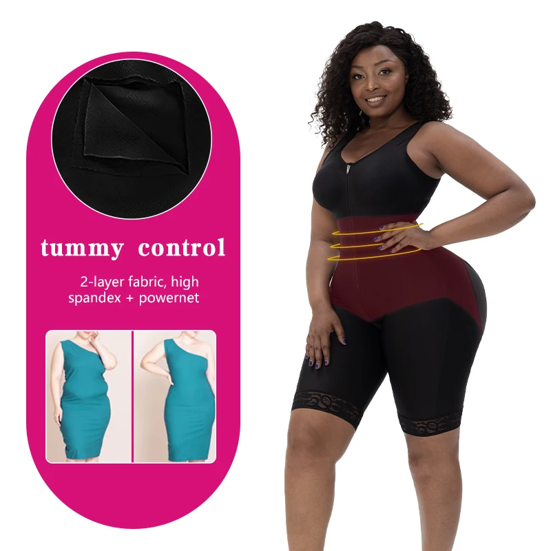 High Compression Post Op Onepiece Zipper Faja Tummy Control Slimming