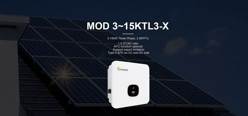Growatt Mod 10000tl3-x On Grid Solar Inverter 5kw 8kw 10kw 12kw System ...