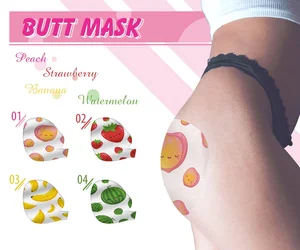 Peach Cruelty-free Vegan Formula Female Body Firming Lifting Smoothing Sheet Hip Care Butt Mask