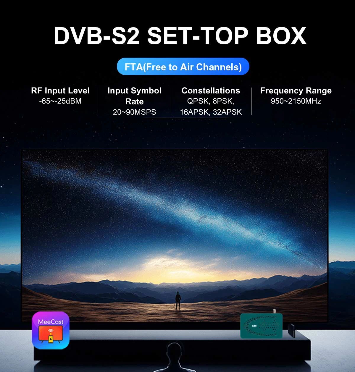 odm factory stb support multi languages dvb s2 tv digital tuners free to air meecast hd dvb s2 receiver set top box-55