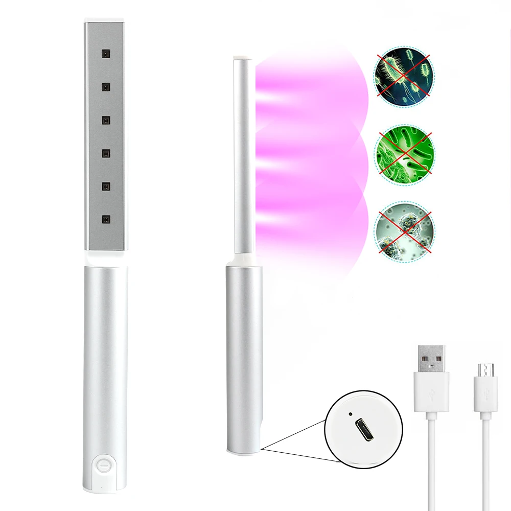 2020 New Portable Handheld uv light wand sterilizer 99% germicidal rechargeable uv led lamp