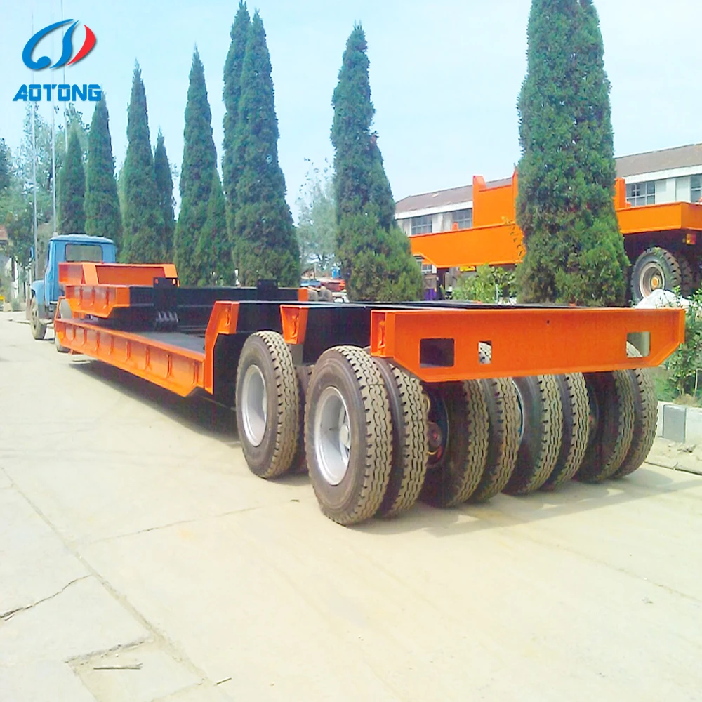 Multi Axles and Multi Line Special Trailer Heavy Duty Machine Carrier Lowboy 80 Tons Low Bed Trailers
