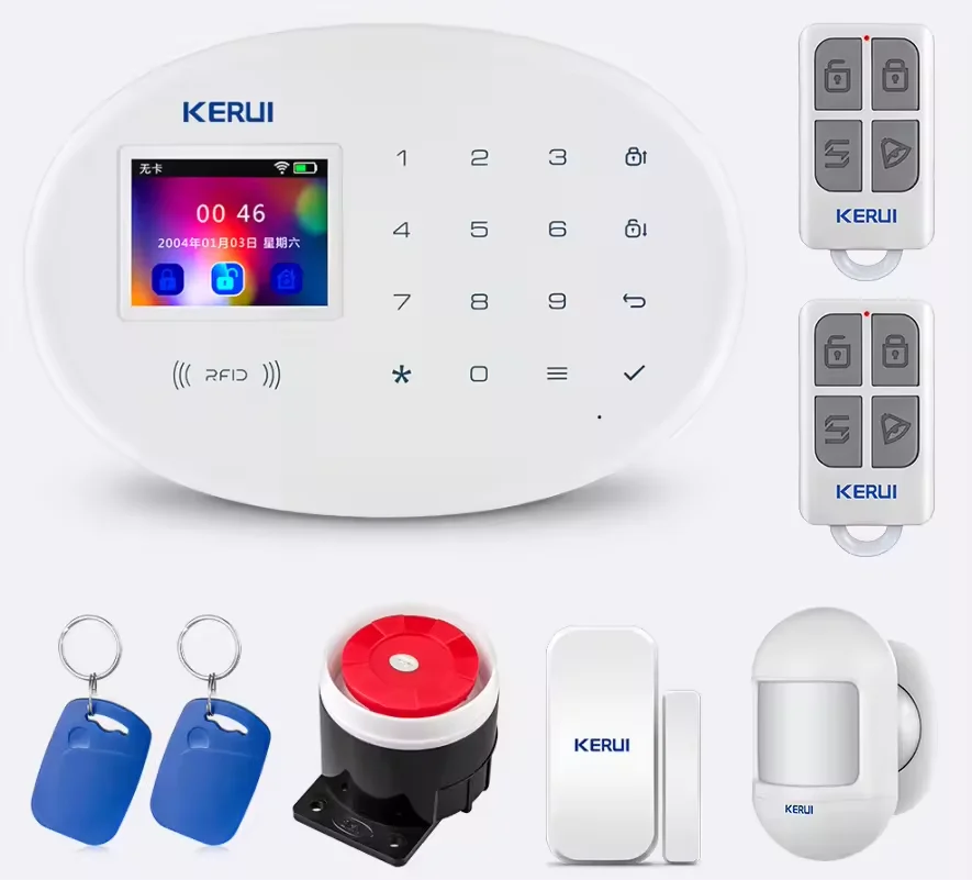 KERUI W204 WIFI 4G Tuyaスマートアラームシステム対応 2.4インチTFT 
