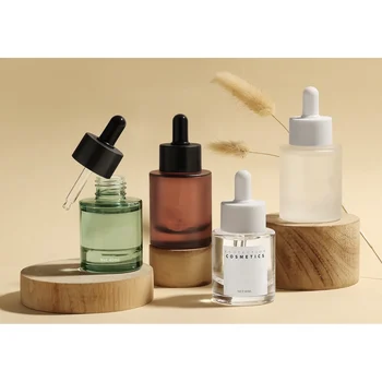 Cosmetics Dispenser Skincare Fragrance Essential Oil Serum Glass Bottle 30ml 50ml Lotion Toner Body oil Glass Dropper Bottle