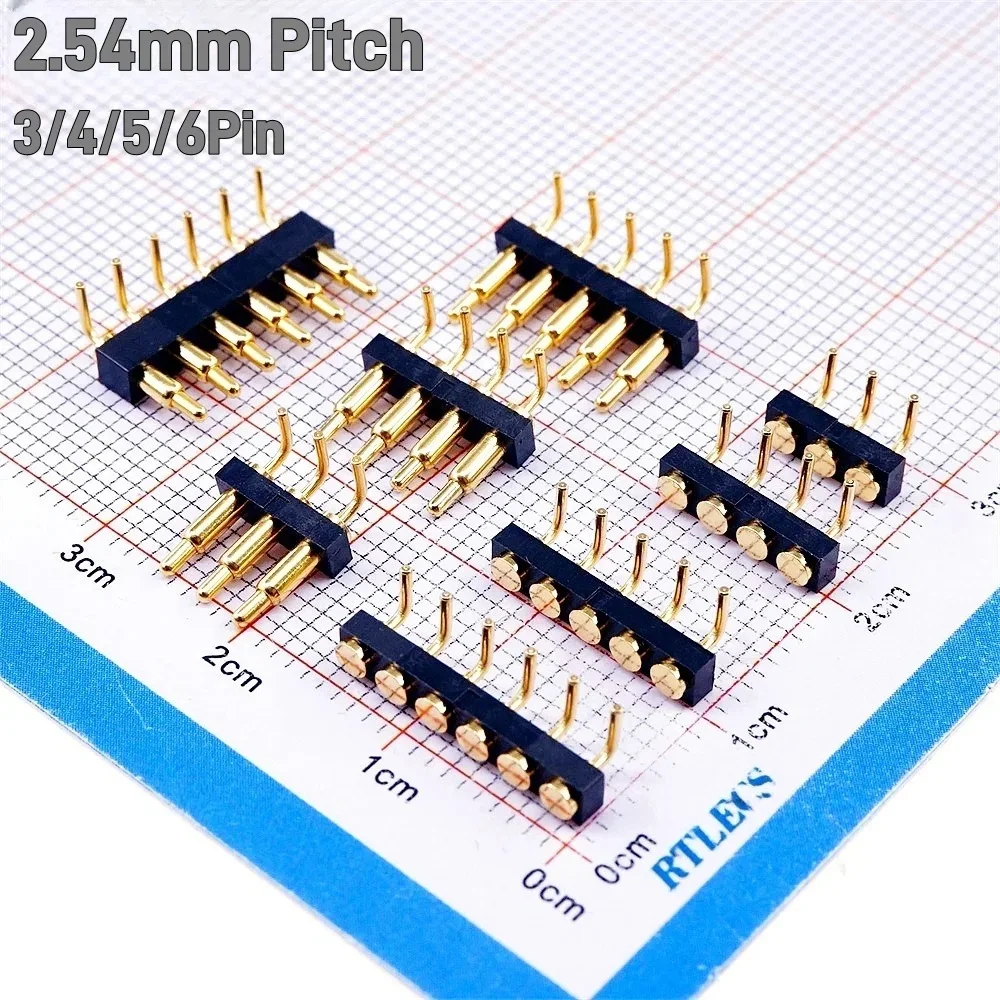 Spring Loaded Pogo Pin Connector Strip - 8 Pin, 2.54 Mm Pitch