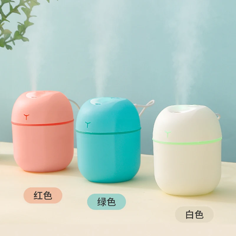 Portable 220ml Mini USB Desktop Humidifier with Colorful Lights Ultrasonic Home Air Aromatherapy for Car and Household Use