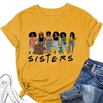 2022 Summer Women Melanin T shirt Girl I Am A Strong Melanin Queen T-shirt African Black Girl History Month Graphic T Shirts