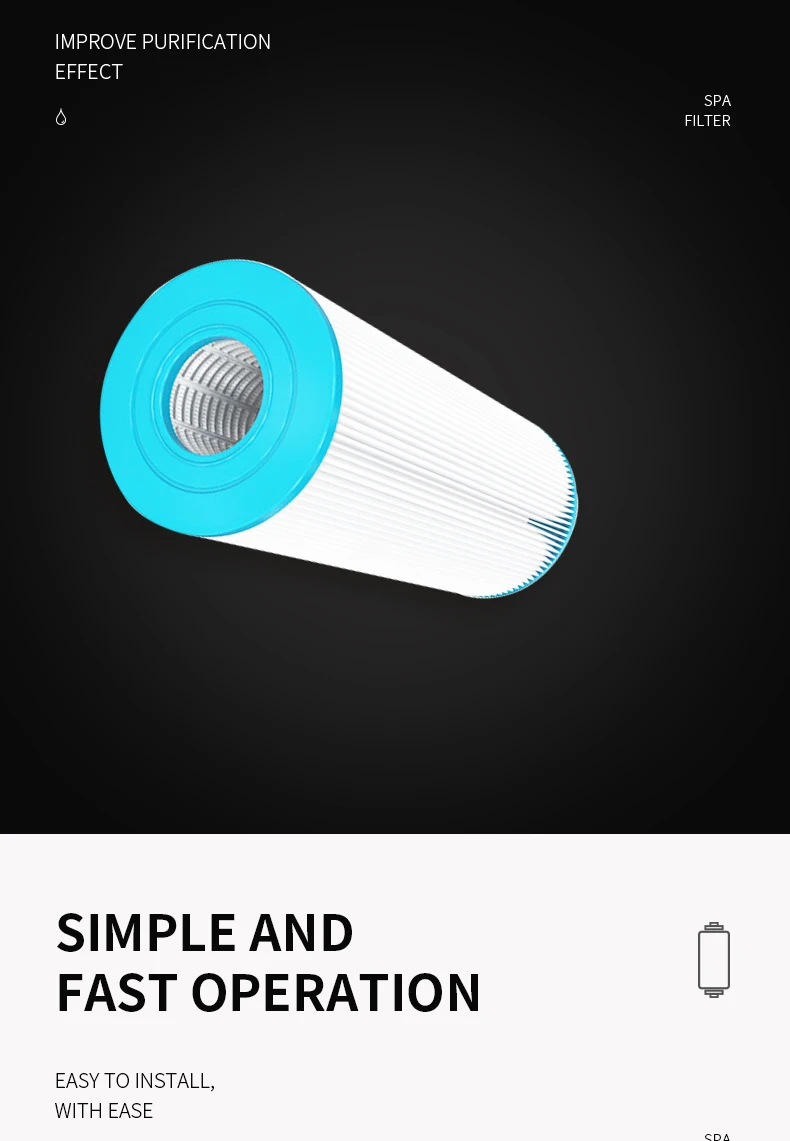 Outdoor Spa Water Filter Plastic Bathtub 200 Micron Water Pentair